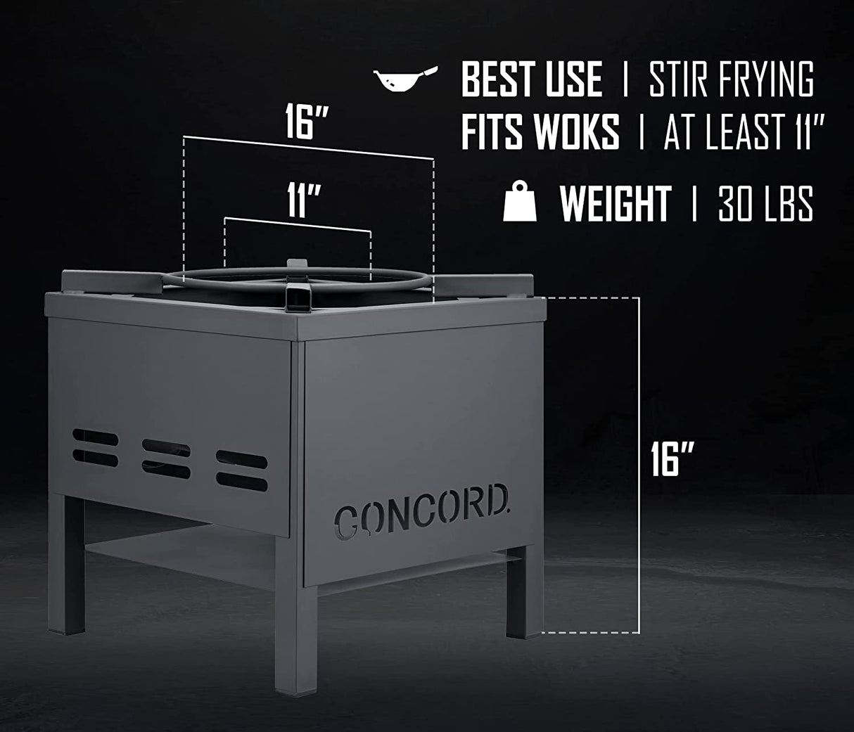 Stronghold Wok Burner (DROP IN WOK Edition) (16")