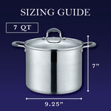 Stainless Steel Stock Pot with Glass Lid