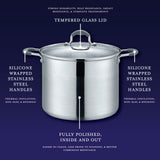 Stainless Steel Stock Pot with Glass Lid