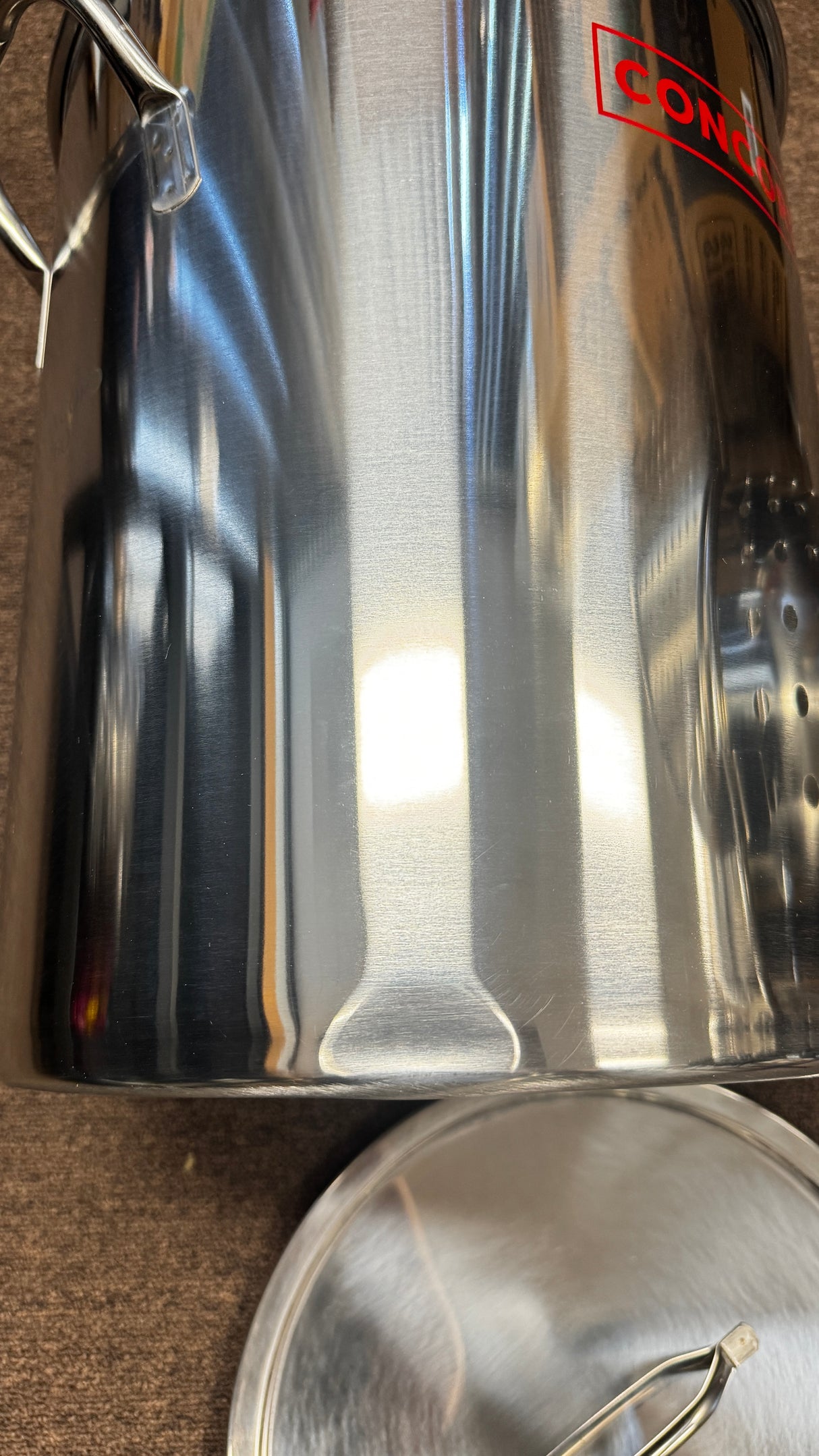 Sold As-Is: E-Series Stainless Steel Stock Pot with Basket (36QT) - Damaged