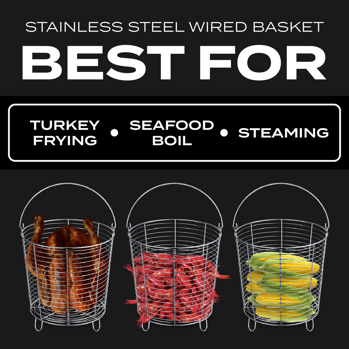 Stainless Steel Turkey Frying Basket