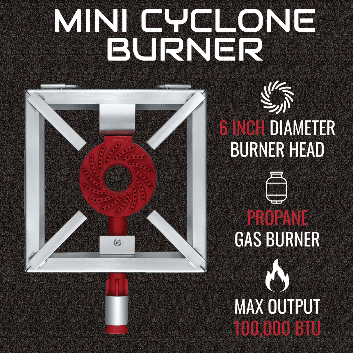 The Block Burner in Stainless Steel