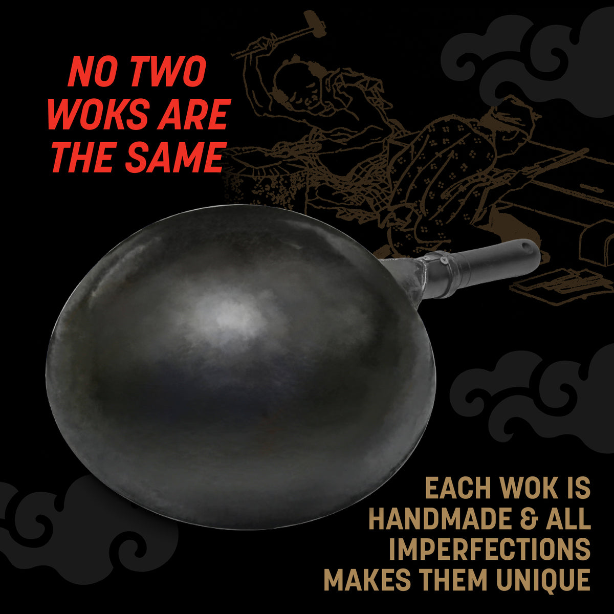 KURO Nitrided Carbon Steel Wok