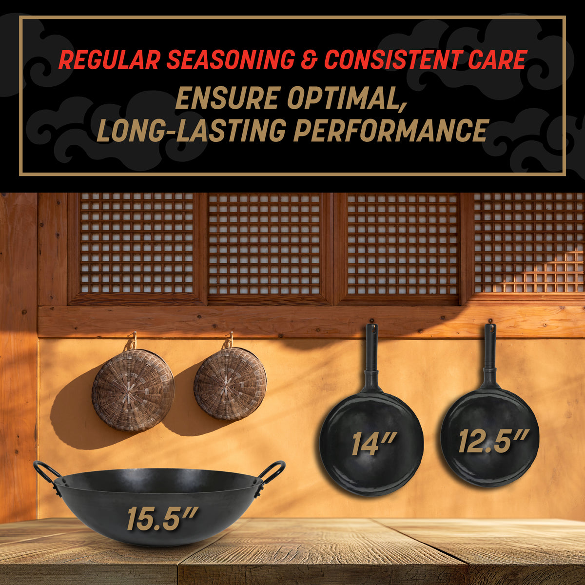 KURO Nitrided Carbon Steel Wok