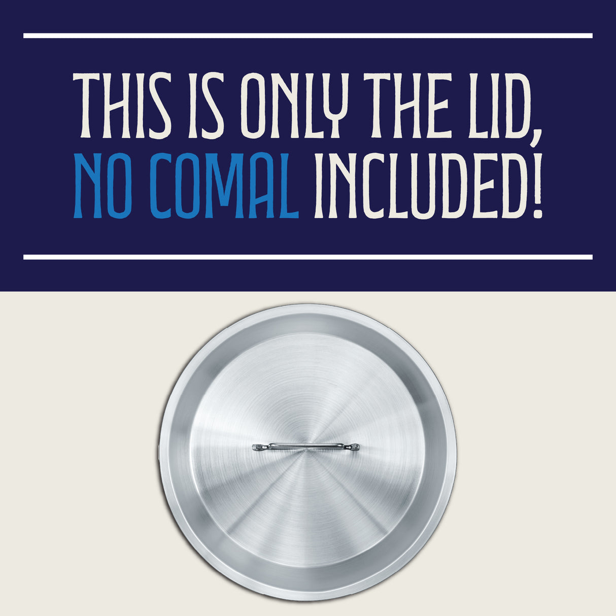 Concord stainless steel comal lid product information