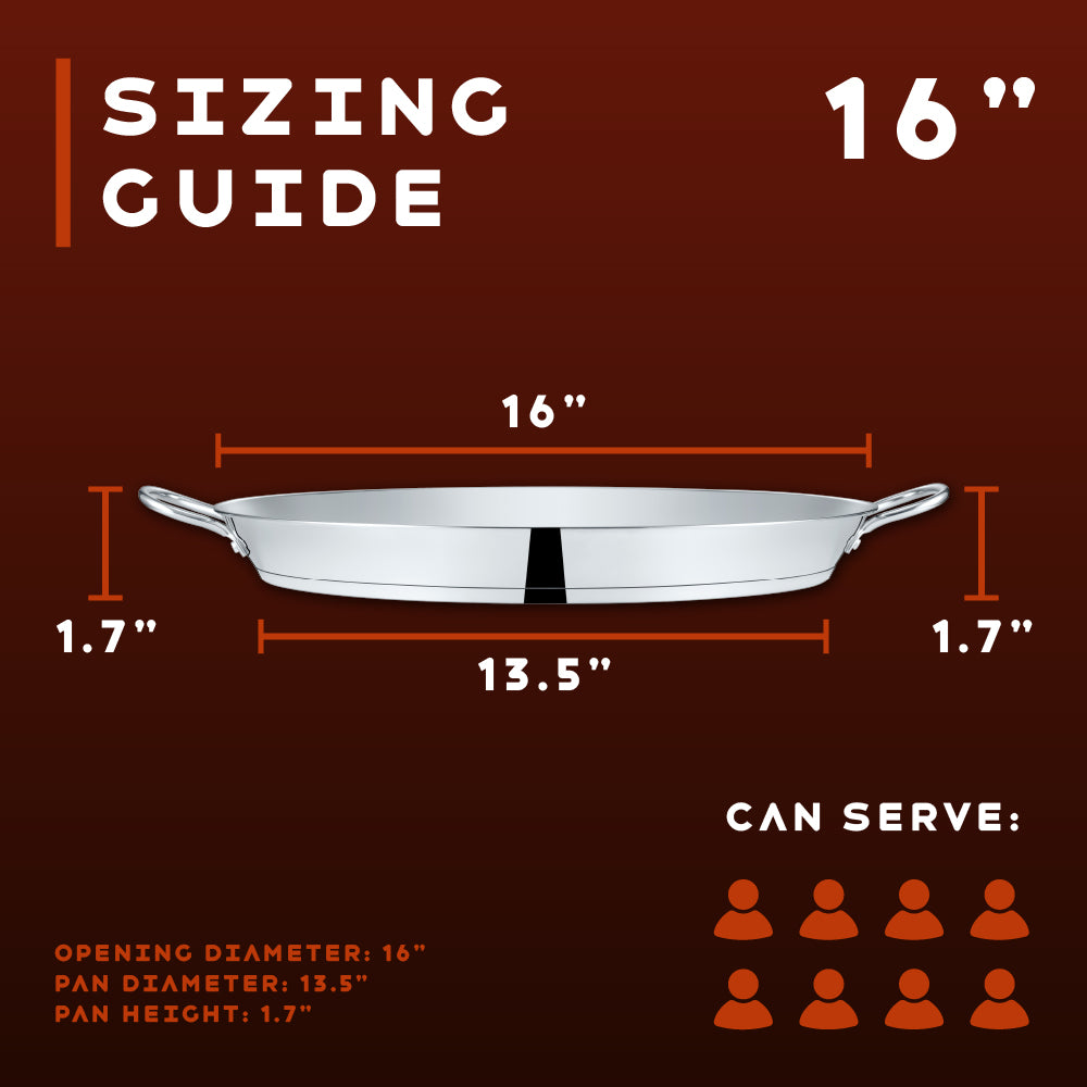 Premium Stainless Steel Paella Pan