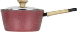 Art of Cooking 3 Quart Granite Nonstick Saucepan (Canyon Red, Ocean Blue, Forest Green) - Concord Cookware Inc