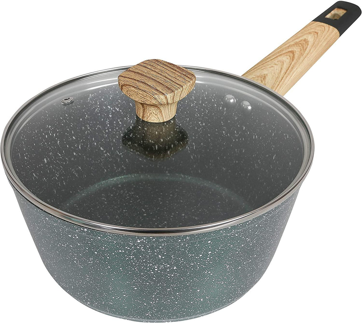 Art of Cooking 3 Quart Granite Nonstick Saucepan (Canyon Red, Ocean Blue, Forest Green) - Concord Cookware Inc