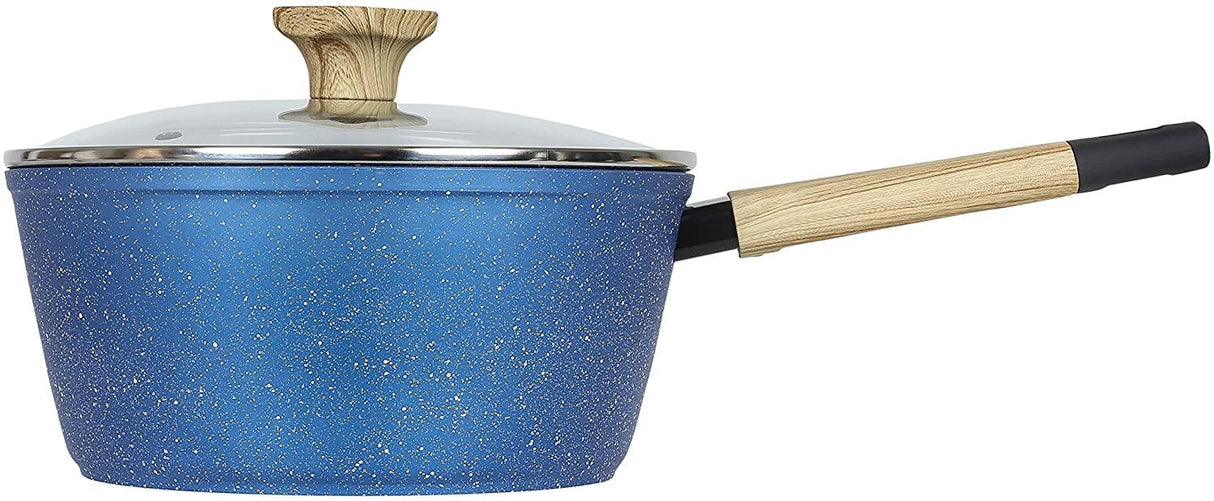 Art of Cooking 3 Quart Granite Nonstick Saucepan (Canyon Red, Ocean Blue, Forest Green) - Concord Cookware Inc