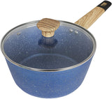 Art of Cooking 3 Quart Granite Nonstick Saucepan (Canyon Red, Ocean Blue, Forest Green) - Concord Cookware Inc