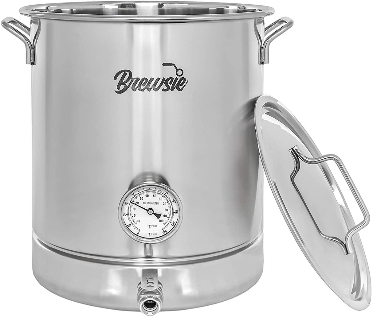 BREWSIE Stainless Steel Home Brew Kettle w/Dual Filtration - Concord Cookware Inc