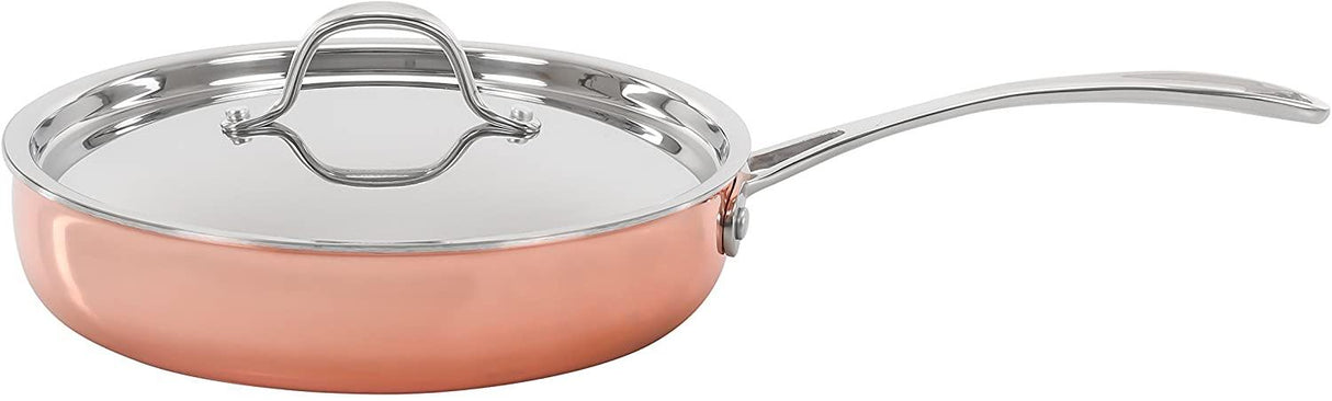9.5" Triply Natural Copper Frying Pan - Concord Cookware Inc