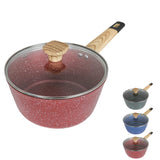 Art of Cooking 3 Quart Granite Nonstick Saucepan (Canyon Red, Ocean Blue, Forest Green) - Concord Cookware Inc