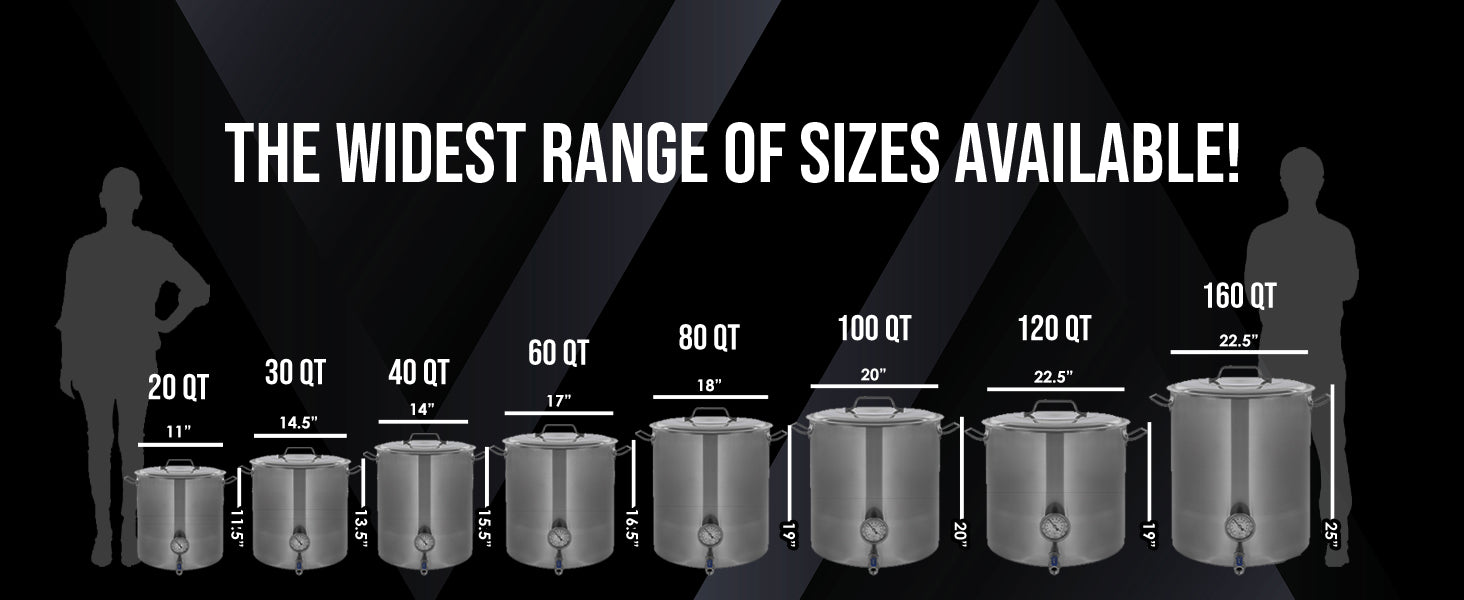 Home Brew Kettle | Sizing Chart