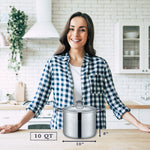 Stainless Steel Stock Pot with Glass Lid