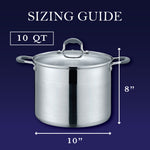 Stainless Steel Stock Pot with Glass Lid