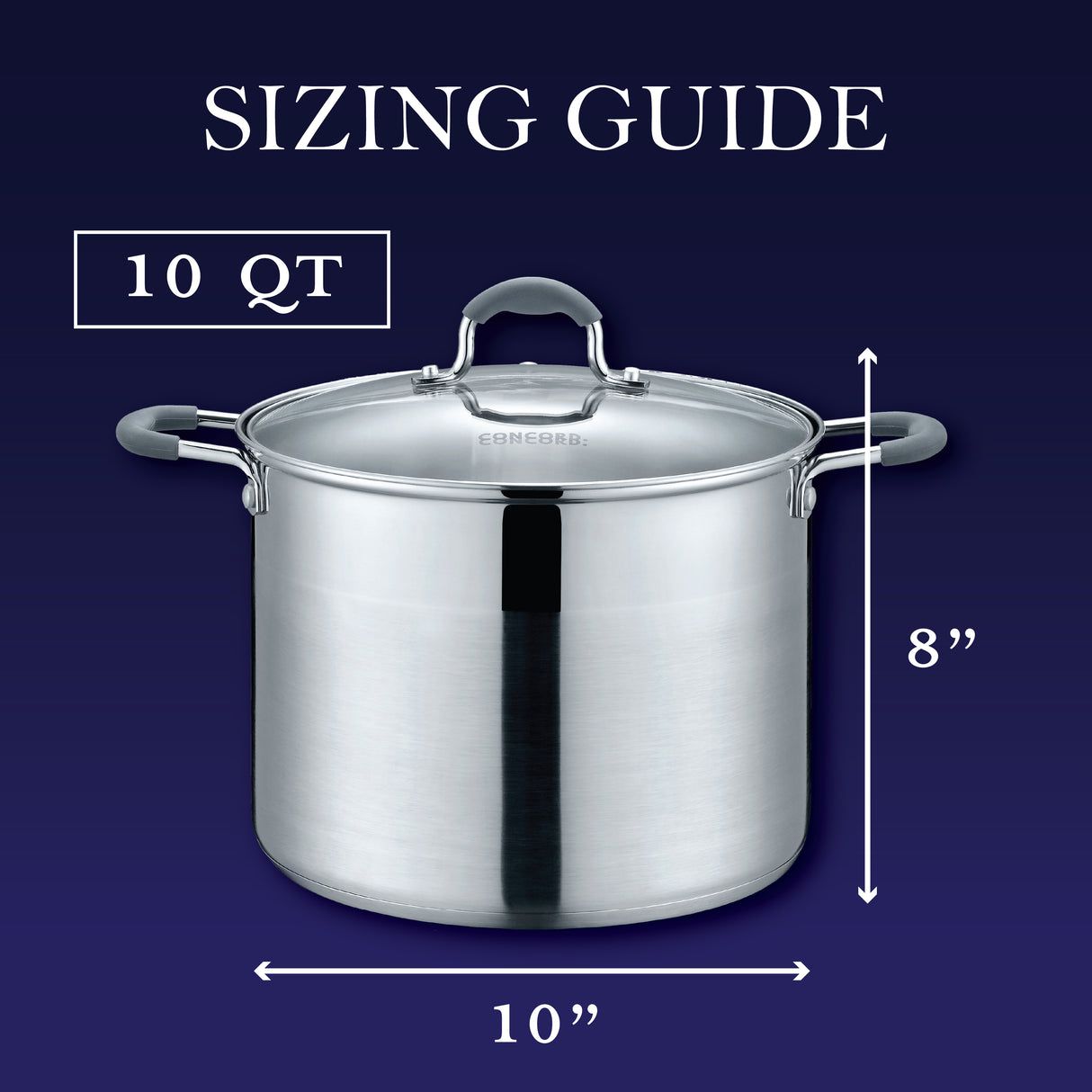 Stainless Steel Stock Pot with Glass Lid