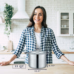 Stainless Steel Stock Pot with Glass Lid