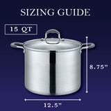 Stainless Steel Stock Pot with Glass Lid