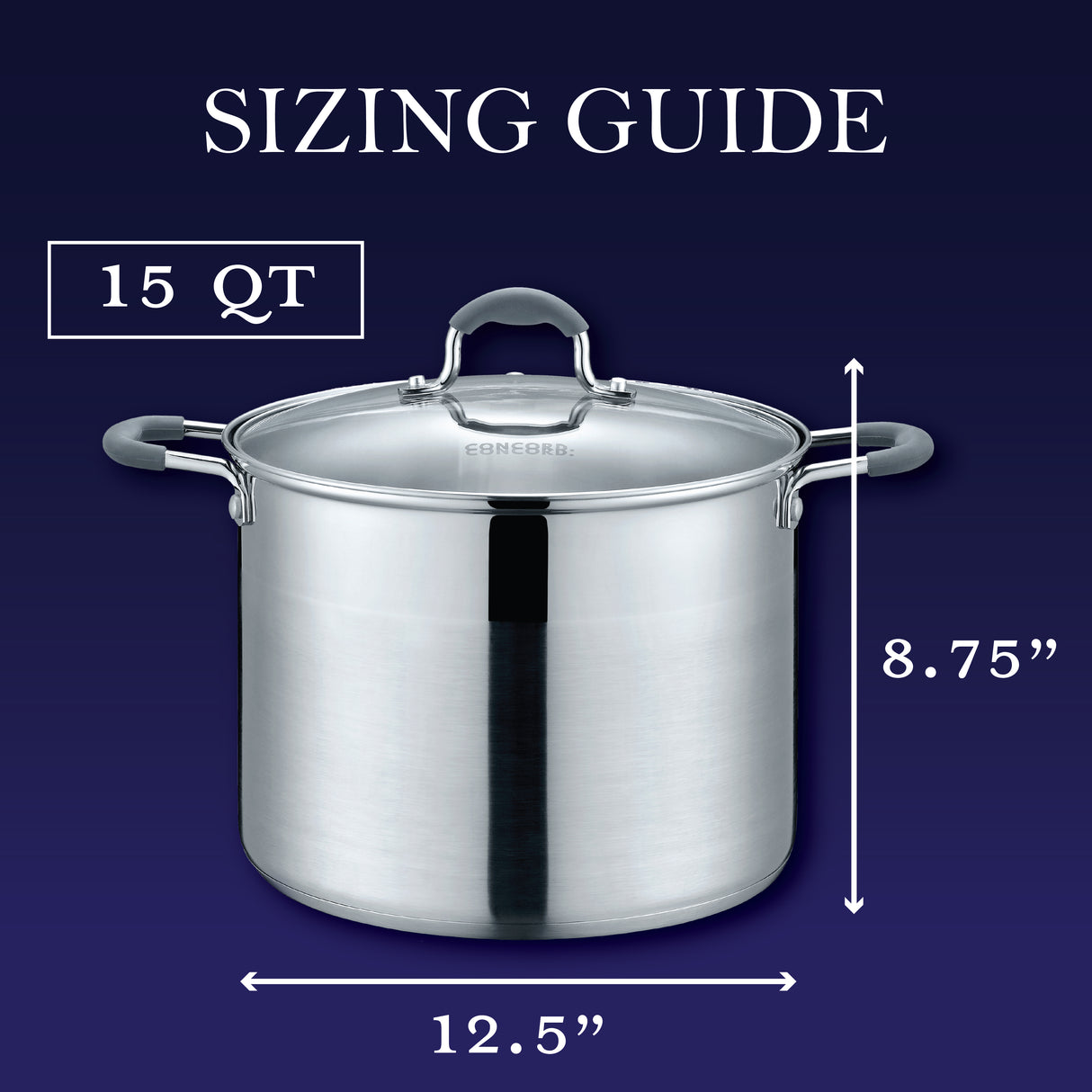 Stainless Steel Stock Pot with Glass Lid