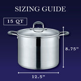 Stainless Steel Stock Pot with Glass Lid