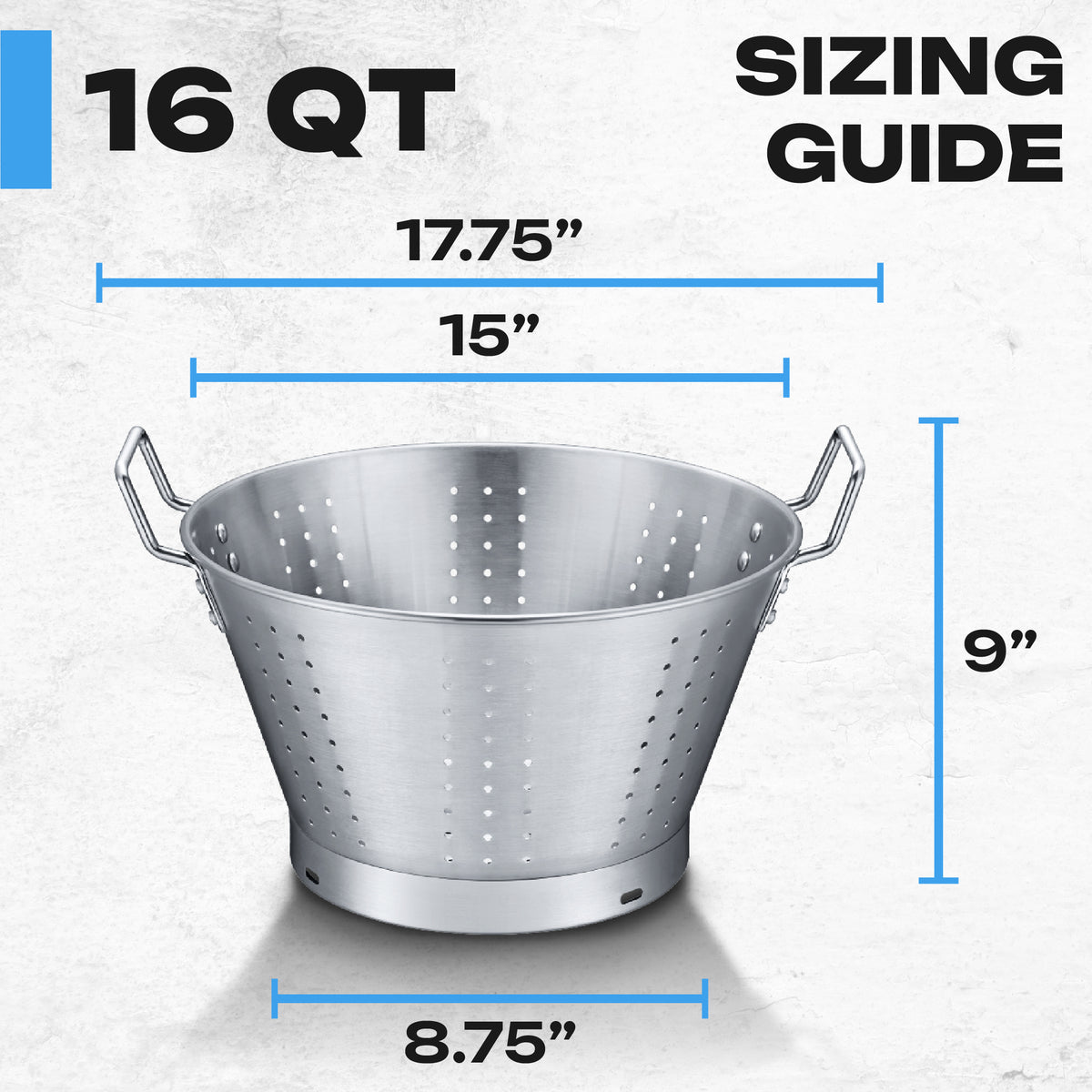 Stainless Steel Large Commercial Grade Colander