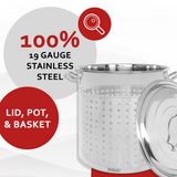 Stainless Steel Stock Pot w/Steamer Basket