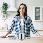 Stainless Steel Stock Pot with Glass Lid