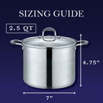 Stainless Steel Stock Pot with Glass Lid