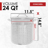 Stainless Steel Stock Pot w/Steamer Basket