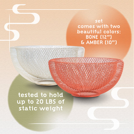 Concord Kyoto Series fruit basket in 2 colorways