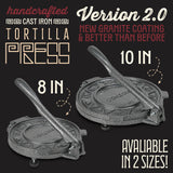 Concord tortilla press new version 2.0 available in 8 inch and 10 inch sizes
