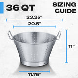 Stainless Steel Large Commercial Grade Colander