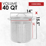 Stainless Steel Stock Pot w/Steamer Basket