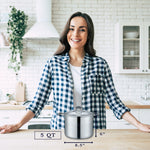 Stainless Steel Stock Pot with Glass Lid