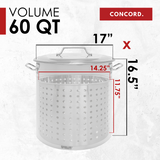 Stainless Steel Stock Pot w/Steamer Basket