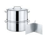 Stainless Steel Stock Pot Steamer and Braiser Combo