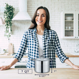 Stainless Steel Stock Pot with Glass Lid