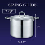 Stainless Steel Stock Pot with Glass Lid