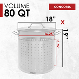 Stainless Steel Stock Pot w/Steamer Basket