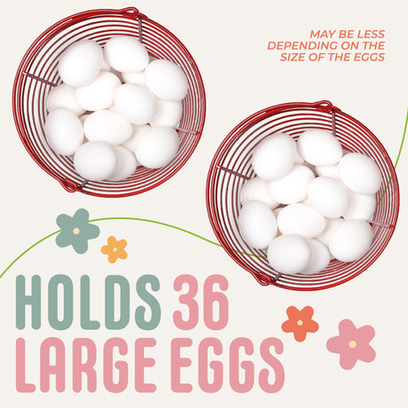 Concord egg basket holds up to 36 large eggs per basket