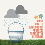 Concord egg basket is fully coated to protect against the elements