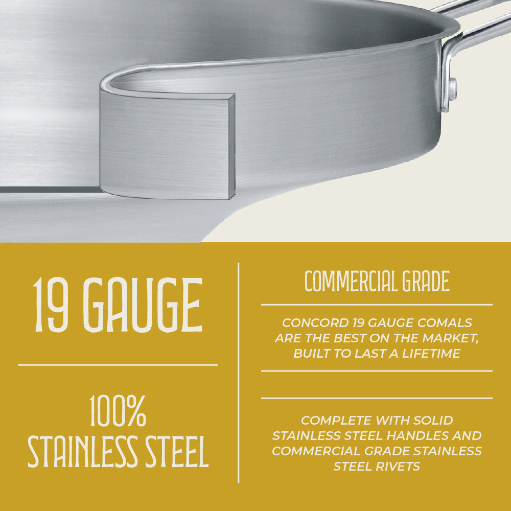 22" Stainless Steel Comal Cookware Set