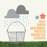 Concord egg basket is fully coated to protect agains the elements
