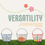 Concord egg baskets are very versatile, able to hold eggs, golf balls, easter eggs, and more