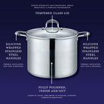 Stainless Steel Stock Pot with Glass Lid