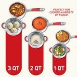 Simple Pour Stainless Steel Saucepan with Steamer Tier