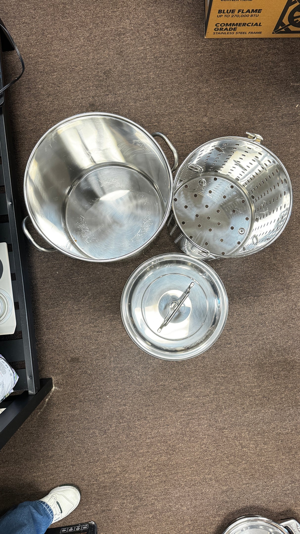 Sold As-Is: E-Series Stainless Steel Stock Pot w/ Basket (42QT) - Damaged