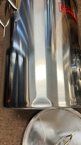 Sold As-Is: E-Series Stainless Steel Stock Pot with Basket (36QT) - Damaged