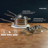 7 PCS Stainless Steel Cookware Set